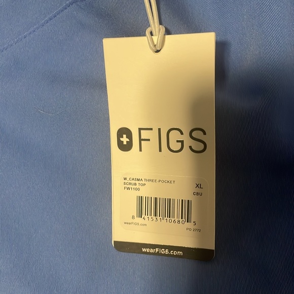 Figs Scrub Top! Ceil Blue! XL! NWT! Never worn! - Picture 2 of 2